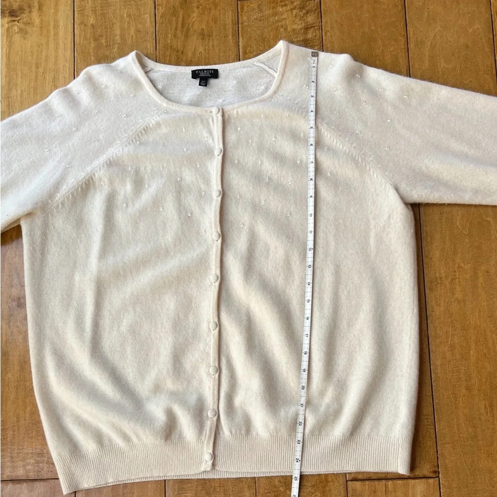 Talbots Ivory Button-Up Cardigan - Picture 4 of 11